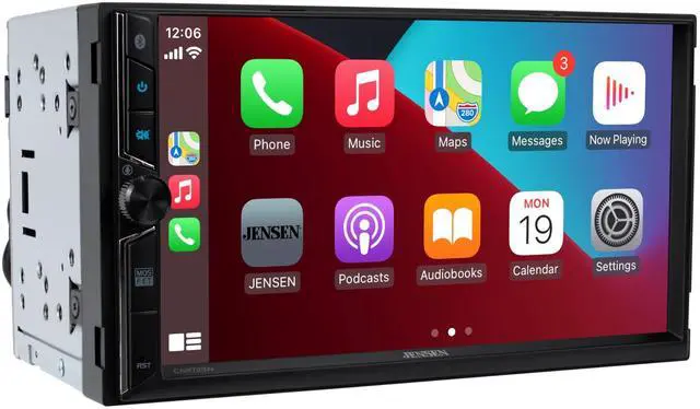 Alt view image 3 of 4 - CAR723W 7-inch Certified Apple CarPlay Android Auto Wired or Wireless | Double DIN Touchscreen Car Stereo Radio | Bluetooth | Backup Camera Input | USB Playback & Charge