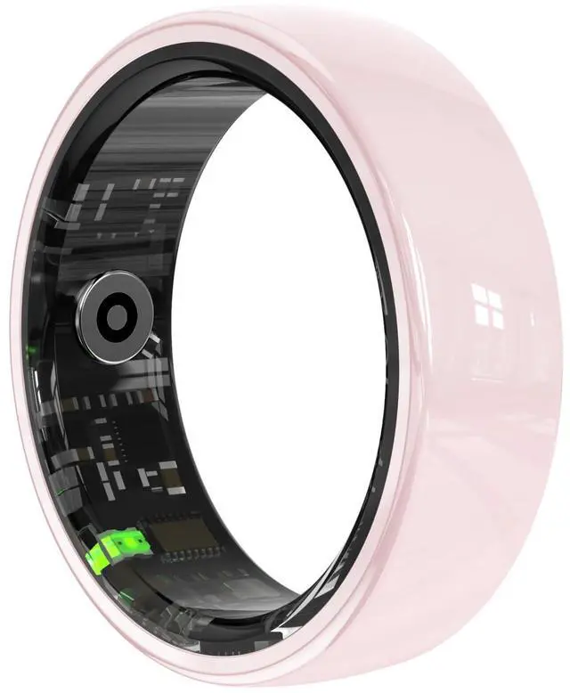 Main image of Smart Rings for Couples,Health Rings for Men & Women, 24/7 Track Heart Rate, Sleep, SpO2, Stress, HRV & Cycles. 5ATM Waterproof, iOS/Android, No Subscription.(Pink, 9 (19.1mm))