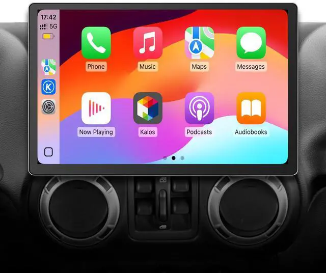 Main image of 6GB 128GM Car Radio Stereo for Jeep Wrangler JK 2007-2018 Dodge Ram 2009-2012 with Wireless CarPlay Android Auto 11.5 Inch QLED Screen