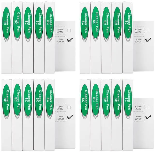 Main image of 20 pcs Fiber Optic Cleaner Fiber Optic Tools Cleaning Pen for SC, FC & ST 2.5mm Connector, Fiber Cleaner Pen - 800+ Endface & Optical Connector Cleans
