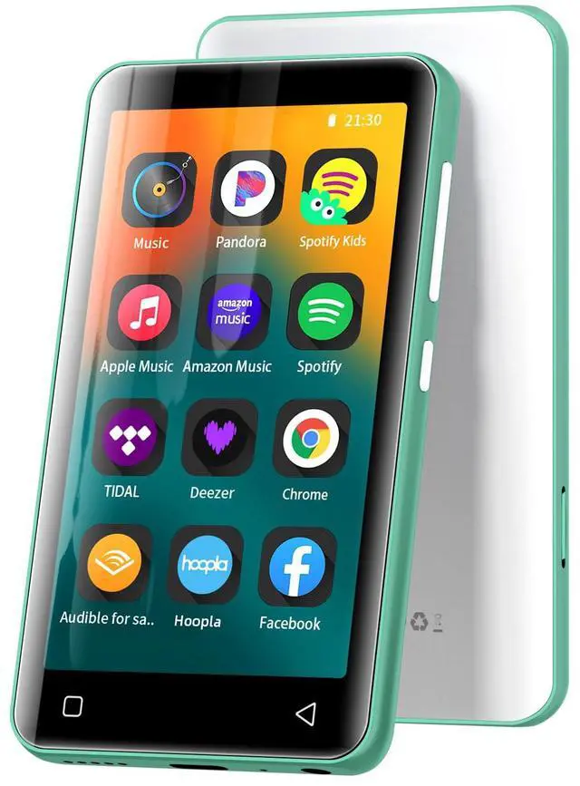 Main image of 80GB MP3 Player with Bluetooth and WiFi, MP3 Player for Kids with Spotify, Spotify Kids, Pandora, Audible, 4.0" Touch Screen Music Player with Parental Controls, Up to 1TB Green