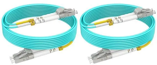 Main image of LC to LC OM3 Multimode Fiber, 300ft(92m) Fiber Patch Cables, Options 7inch~500ft, Duplex 10G LSZH, (2pack)