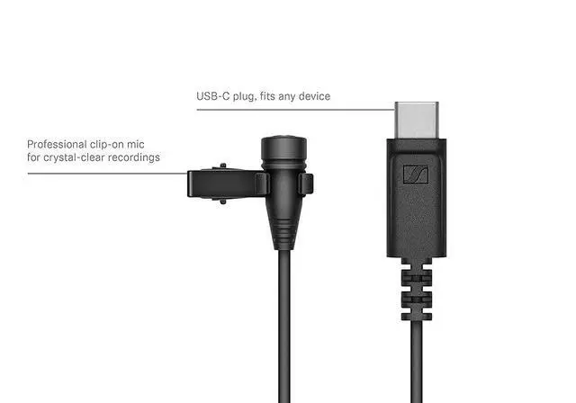 Alt view image 2 of 6 - Pro Audio Condenser Microphone, XS Lav USB-C (509261),Black