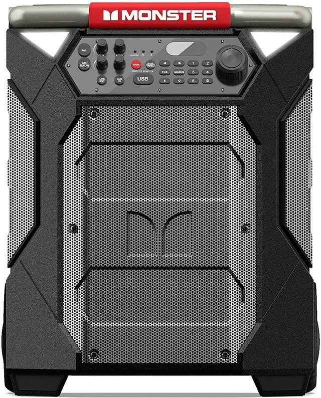 Alt view image 2 of 4 - Rockin' Roller 270 Portable Indoor/Outdoor Wireless Speaker, 200 Watts, Up to 100 Hours Playtime, IPX4 Water Resistant, Qi Charger, Connect to Another TWS Speaker (Slate)