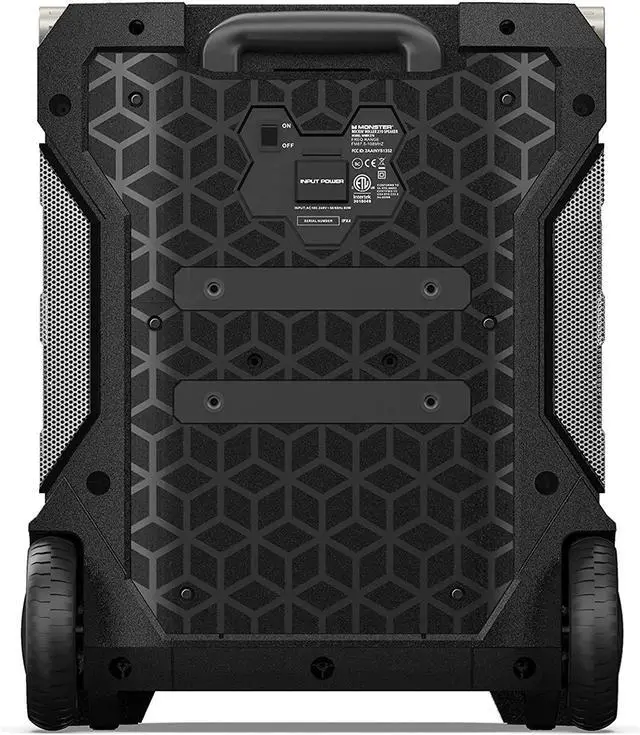 Alt view image 3 of 4 - Rockin' Roller 270 Portable Indoor/Outdoor Wireless Speaker, 200 Watts, Up to 100 Hours Playtime, IPX4 Water Resistant, Qi Charger, Connect to Another TWS Speaker (Slate)