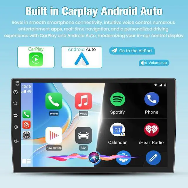Alt view image 2 of 4 - 5G WiFi Car Radio Stereo for Ford F150 2009-2012,9" HD IPS Touch Display,Wireless CarPlay/Android Auto,GPS DSP RDS,Upgrade Bluetooth 5.0 AM/FM Stereo 2GB RAM 32GB ROM High-end