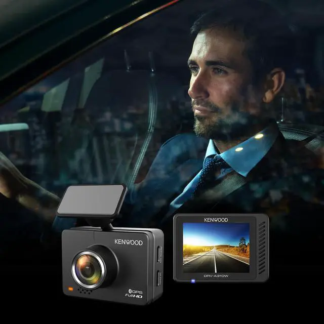 Alt view image 3 of 4 - DRV-A310W GPS Dash Cam, Full HD Dashboard Camera, WDR/HDR Car Camera with Bluetooth & Wi-Fi Connectivity, G-Sensor, Collision Detection, Optional Rear Camera Support