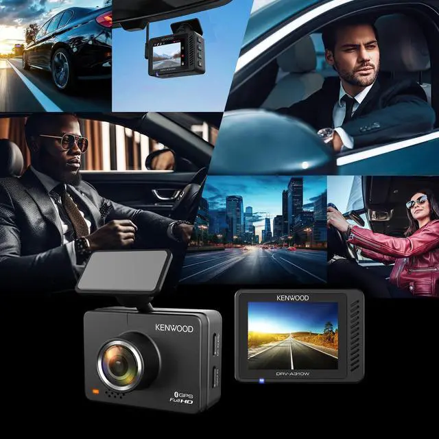 Alt view image 4 of 4 - DRV-A310W GPS Dash Cam, Full HD Dashboard Camera, WDR/HDR Car Camera with Bluetooth & Wi-Fi Connectivity, G-Sensor, Collision Detection, Optional Rear Camera Support
