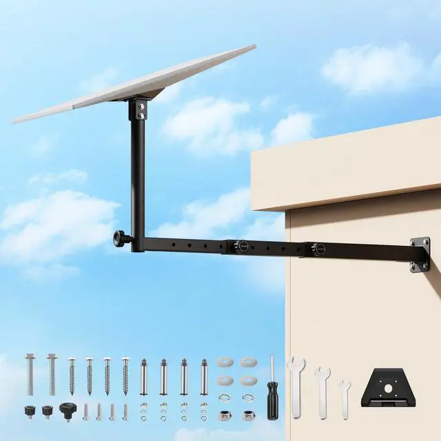 Main image of Starlink Gen 3 Mount, Starlink Pole Mount, Extension-Type Heavy Duty Starlink Long Wall Mount with 0-30° Adjustable Starlink Gen 3 Pipe Adapter for Starlink Internet Kit Satellite (21.7-37.4inch)