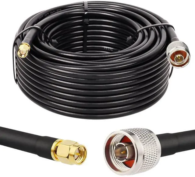 Main image of KMR240 N Male to SMA Male Cable - 75FT Ultra Low Loss SMA to N Cable 50 ohm for WiFi Router/GPS Receiver/Antenna/Signal Booster Use
