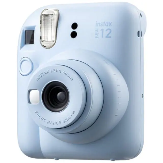 Alt view image 3 of 4 - INSTAX Mini 12 Instant Film Camera | Pastel Blue Bundled with INSTAX Mini Instant Film |40 Exposures + Instax Accessory Bundle + AA Batteries + Cleaning Cloth (10 Items)