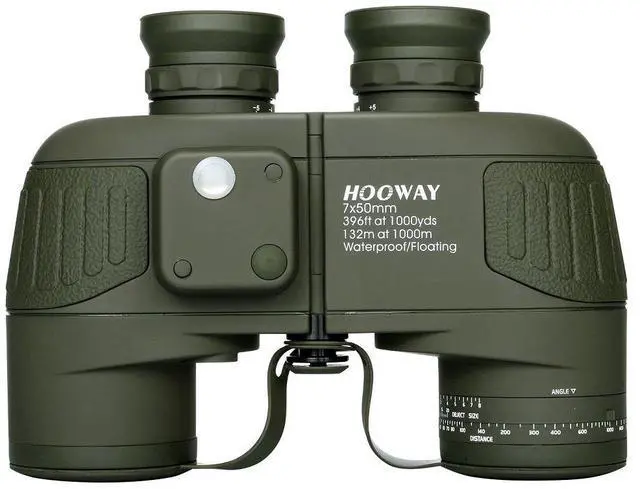 Main image of 7x50 Waterproof Floating Marine Binocular w/Internal Rangefinder & Compass for Navigation,Boating,Bird Watching and More(Army Green