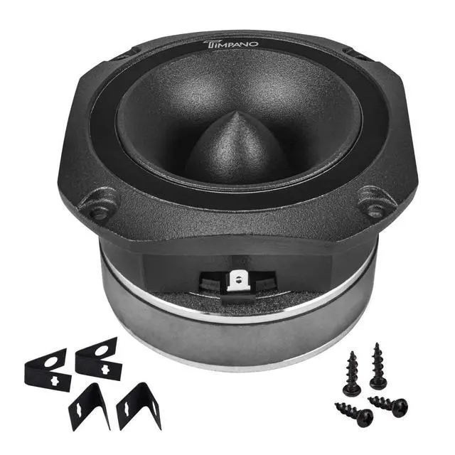 Alt view image 3 of 4 - Super Tweeter 4 Inch TPT-ST25 Black, 8 Ohm, 900 Watts Max, 107 dB, 1.5 in Voice Coil, HIgh Sensitivity, Slim Profile Bullet Tweeters Speakers for Pro Audio (Pair)