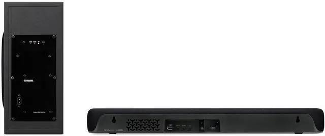 Alt view image 2 of 4 - Audio SR-C30A Compact Sound Bar with Wireless Subwoofer and Bluetooth, Black