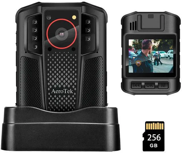 Main image of Mini 4K Body Camera with Audio and Video Recording, GPS Bodycam with Ultra Infrared Night Vision and Fast Charging for Police, Law Enforcement and Delivery (256GB SD Card Set)