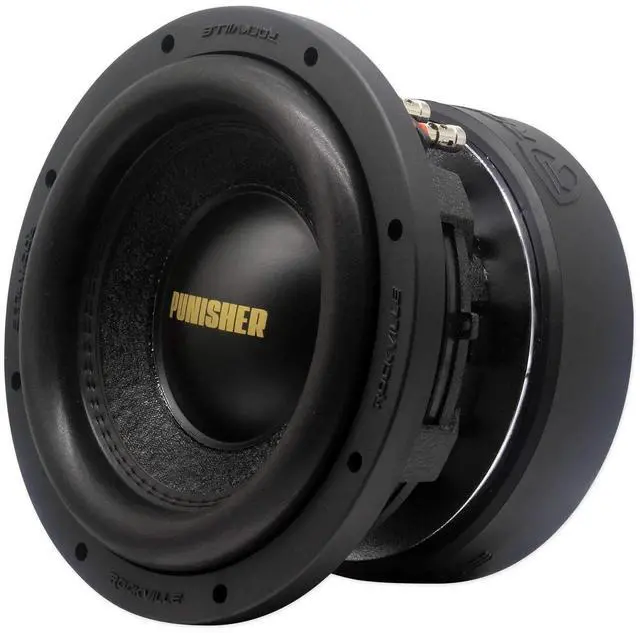 Main image of Punisher 8D2 3000W Peak/750W RMS Car Audio Subwoofer Dual 2-Ohm, Non-Pressed Paper Cone, Aluminum Basket, High-Power Bass, for Competition and Car Audio Enthusiasts