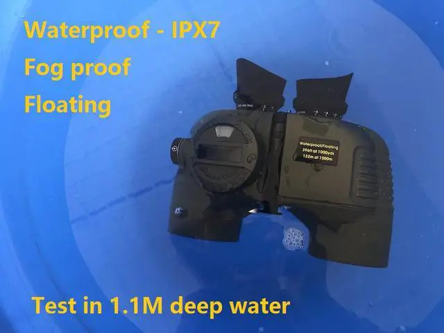 Alt view image 2 of 4 - 7x50 HD Waterproof Military Marine Binoculars w/Internal Rangefinder & Compass for,Bird Watching,Boating and More(Black)