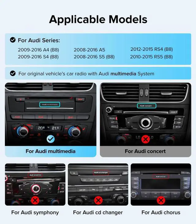 Alt view image 2 of 4 - 10.25" Linux Car Stereo for Audi A4 B8 S4 A5 S5 RS5 (2009-2016) Audi Multimedia MMI System - Wireless CarPlay Android Auto Head Unit, 1920x720 IPS Touch Screen, Retains Factory Knob Control