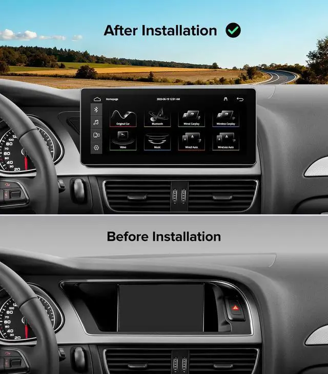 Alt view image 3 of 4 - 10.25" Linux Car Stereo for Audi A4 B8 S4 A5 S5 RS5 (2009-2016) Audi Multimedia MMI System - Wireless CarPlay Android Auto Head Unit, 1920x720 IPS Touch Screen, Retains Factory Knob Control