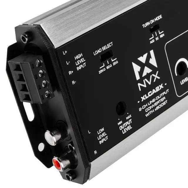 Alt view image 4 of 4 - XLCA2X X-Series PRO 2-Channel Line Out Converter Digital Bass Enhancer with xBOOST, Impedance Matching, and Remote Level Control