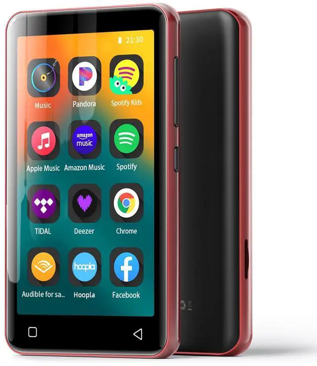 Main image of 80GB MP3 Player with Bluetooth and WiFi, MP3 Player for Kids with Spotify, Spotify Kids, Pandora, Audible, 4.0" Touch Screen Music Player with Parental Controls, Up to 1TB Red