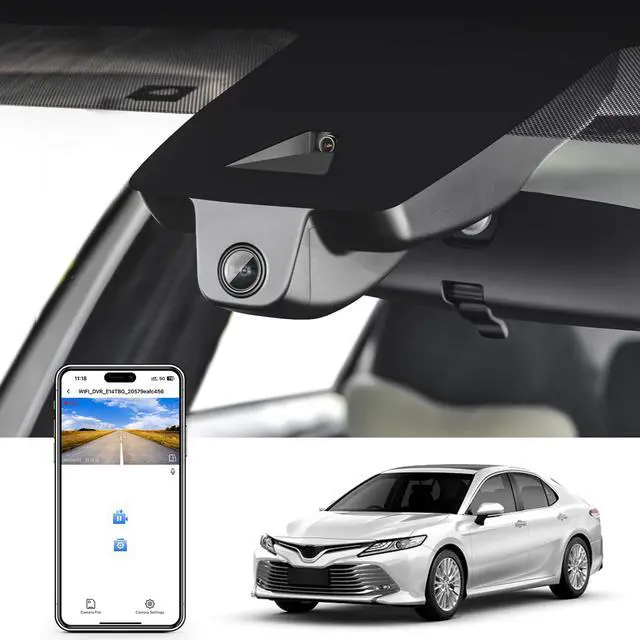 Main image of 4K Dash Cam fit for Toyota Camry & Camry Hybrid 2021 2022 2023 2024 (Model A), LE L XLE TRD XSE SE, Integrated OEM Look, UHD 2160P Video, App & WiFi, 64GB Card,Not fit for Camry 2025