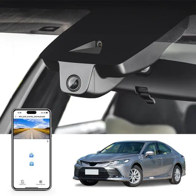 Main image of 4K Dash Cam Custom fit for Toyota Camry & Camry Hybrid 2018 2019 2020 (Model B), LE L XLE SE XSE Sedan 4D etc, Integrated OEM Look, UHD 2160P Video, App & WiFi,Easy to Install, GPS, 64GB Card