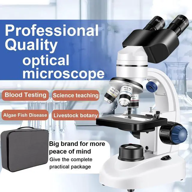 Alt view image 4 of 4 - Microscope for Adults WF10x and WF25x eyepieces, 40X-2000X Magnification USB Camera, Microscope for Adults Suitable for Laboratory School (Binocular Microscope Without Gift Bag)