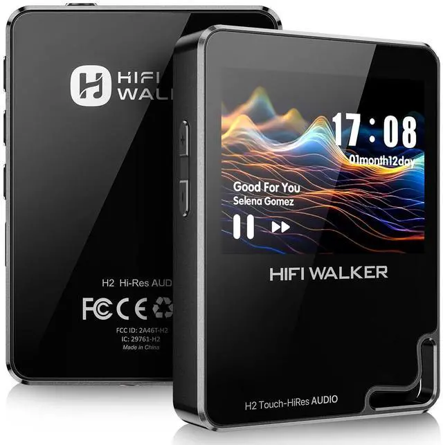 Main image of Hi-Res MP3 Player with Bluetooth, H2 Touch 2.4" HD Touchscreen, DSD/FLAC Lossless Audio Player, 128GB SD Card Included, Supports up to 512GB