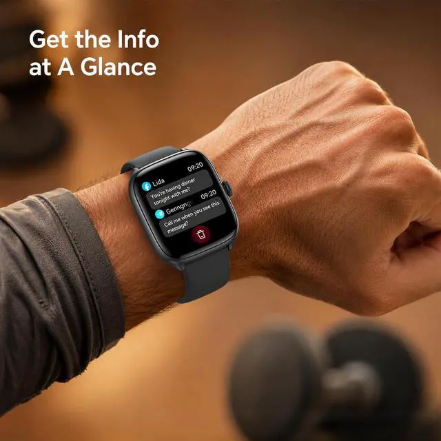 Alt view image 4 of 6 - Smart Watch for Women Men, 1.75" AMOLED, Compatible iPhone & Android | Fitness Tracker with 3 Bands, 3ATM Waterproof, Answer & Make Calls, 24/7 Heart Rate/SpO2/Sleep Monitor, Smartwatch Gifts