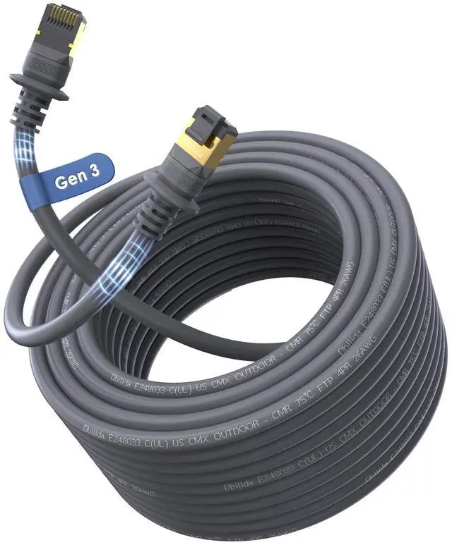 Main image of Starlink Cable 150FT, CMX CMR Rated, Direct Burial, UV Resistant, Outdoor/Indoor for Starlink Standard Gen 3/ Standard 4/ 4X/ V4