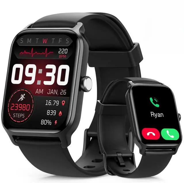 Main image of Smart Watch for Men & Women, 46mm HD Big Screen Fitness Tracker | iPhone/Android/Samsung, Answer & Make Call, Alexa Built-in, 101+ Sport Modes, Sleep/Heart Rate/SpO2 Monitor, 7-10 Day Battery