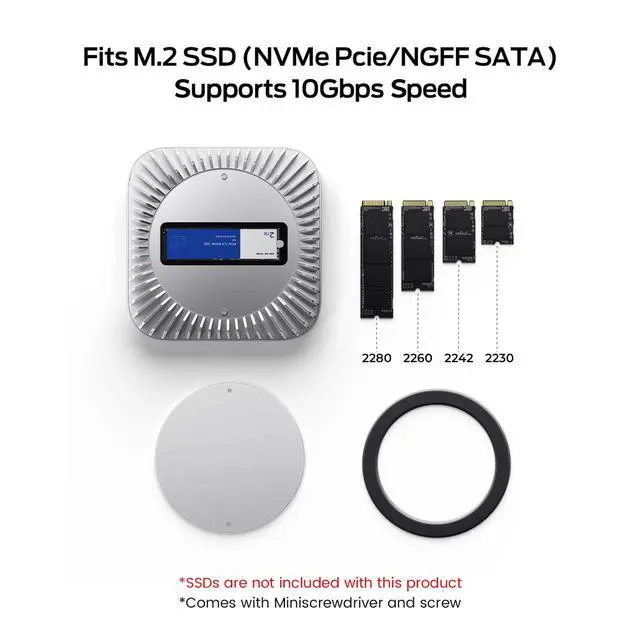 Alt view image 5 of 6 - Mac mini M4 Dock, Aluminum Stand and HDMI Hub for Mac mini M4 and M4 Pro 2024 with M.2 NVMe/SATA SSD Enclosure, 4K60Hz HDMI,10G USB A/C, 5G USB A*2, USB-C Charge, SD/TF, Audio