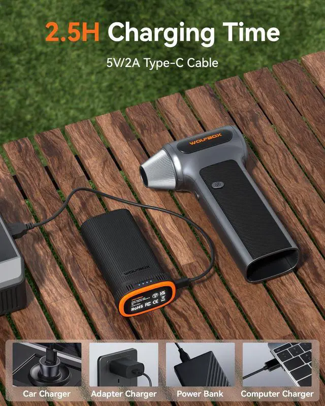 Alt view image 6 of 6 - MF200 Electric Air Duster and Rechargeable Li-ion Battery Pack