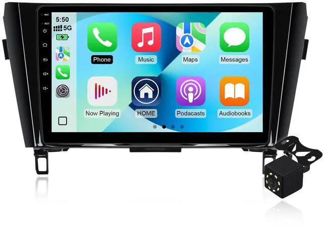 Main image of 2+64G Android 14 Double Din Car Radio Stereo for Nissan Rogue X-Trail Qashqai 2014-2018 with 10.1" Touchscreen Radio Built-in Wireless Carplay/Android Auto/GPS/Bluetooth/FM/AUX-in/SWC/Camera