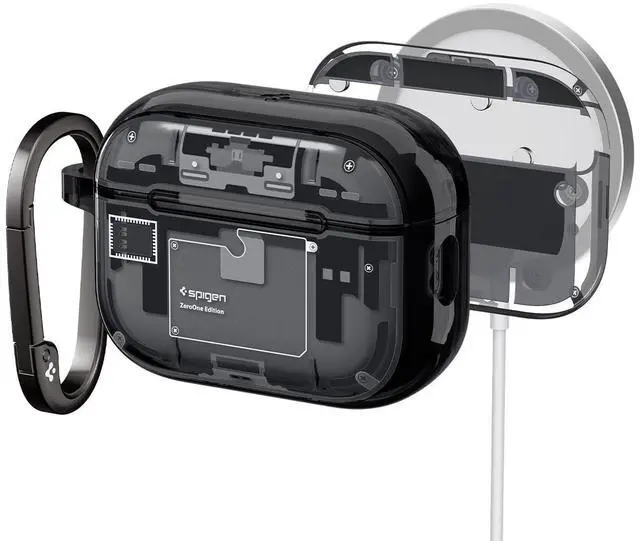Main image of Ultra Hybrid MagFit Case Designed for AirPods Pro 3 Case (2025) | MagSafe Charging Compatible, Magnets Embedded, DDP Printing with Included Carabiner - Zero One