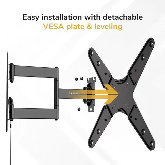 Alt view image 4 of 6 - Lockable RV TV Mount 23-55 Inch, Full Motion RV TV Wall Mount for Camper, Travel Trailer & Motorhome, Pull Cord Locking Mechanism, Quick Release, Heavy Duty VESA 75x75-400x400, 77 lb