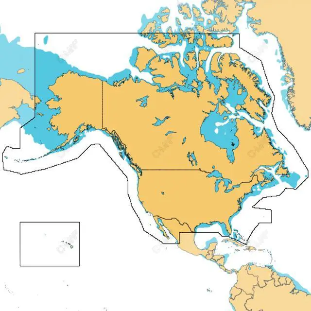 Main image of Discover North America Lakes US/Canada Map Card for Marine GPS Navigation | /for Marine GPS Navigation
