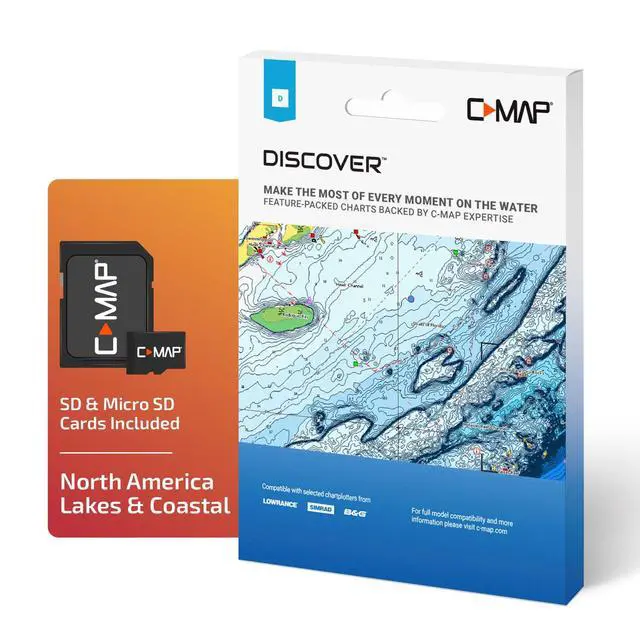 Alt view image 2 of 6 - Discover North America Lakes US/Canada Map Card for Marine GPS Navigation | /for Marine GPS Navigation