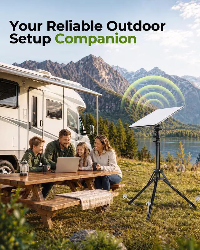 Alt view image 6 of 6 - Starlink Mini Tripod Mount | Ground Stakes | 180°Tilt for RV Camping