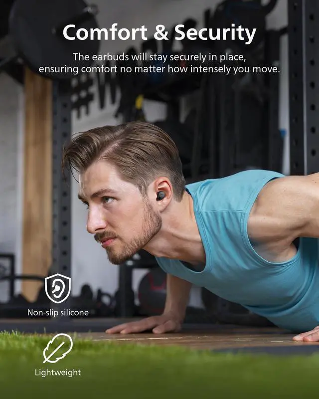 Alt view image 6 of 6 - TAT1219 True Wireless Bluetooth Earbuds - 18 Hours Play Time, Dynamic Bass, Clear Calls, IPX4 Water Resistant, Black