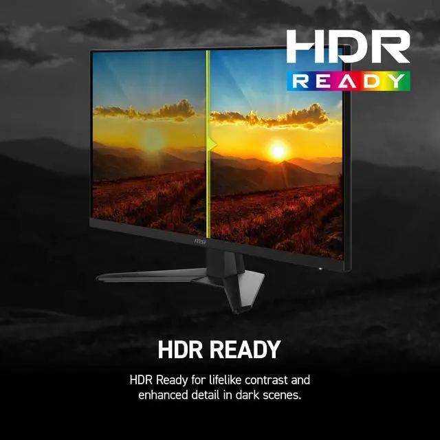 Alt view image 4 of 6 - MAG 272F 27-inch 1920 x 1080 (FHD) Gaming Office Monitor, 200Hz, AMD FreeSync Premium, HDR Ready, HDMI, VGA Port, VESA, Tilt, 0.5ms, Black