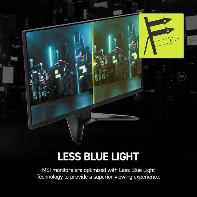 Alt view image 6 of 6 - MAG 272F 27-inch 1920 x 1080 (FHD) Gaming Office Monitor, 200Hz, AMD FreeSync Premium, HDR Ready, HDMI, VGA Port, VESA, Tilt, 0.5ms, Black