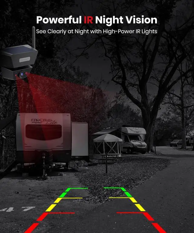 Alt view image 3 of 6 - Solar Magnetic Wireless Backup Camera with 5 Inch Anti-Glare 1080P Screen | 1Min Quick Magnetic Install, Strong Signal, IP69K Waterproof Back up Camera with Storage Bag for Car, SUV, Truck, Trailer