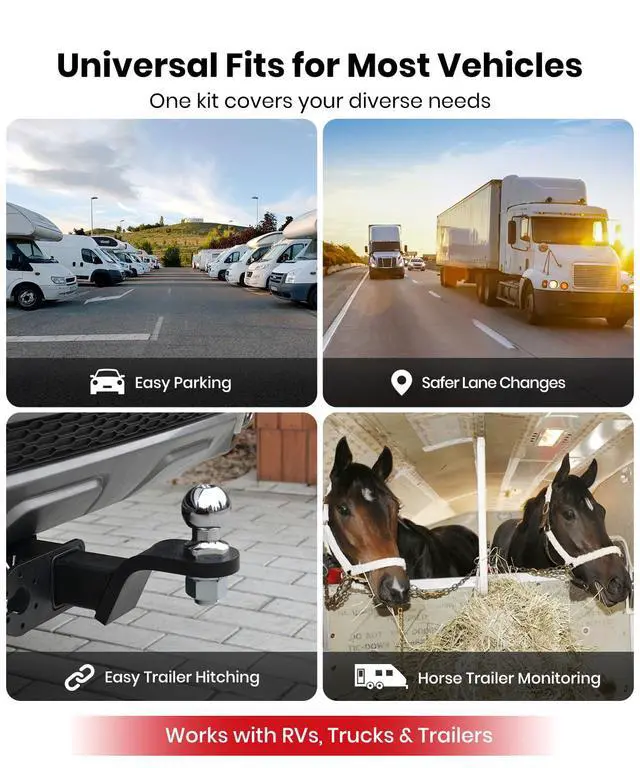 Alt view image 6 of 6 - Solar Magnetic Wireless Backup Camera with 5 Inch Anti-Glare 1080P Screen | 1Min Quick Magnetic Install, Strong Signal, IP69K Waterproof Back up Camera with Storage Bag for Car, SUV, Truck, Trailer