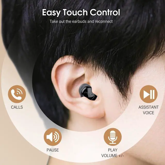 Alt view image 5 of 6 - Sleep Earbuds Bluetooth 5.4, Mini Light-Weight Headphones for Side Sleepers | Features Sleep Mode & Built-in White Noise for Relaxing. 48H Battery & Clear Calls. Perfect Mini Earphones for Sound Sleep