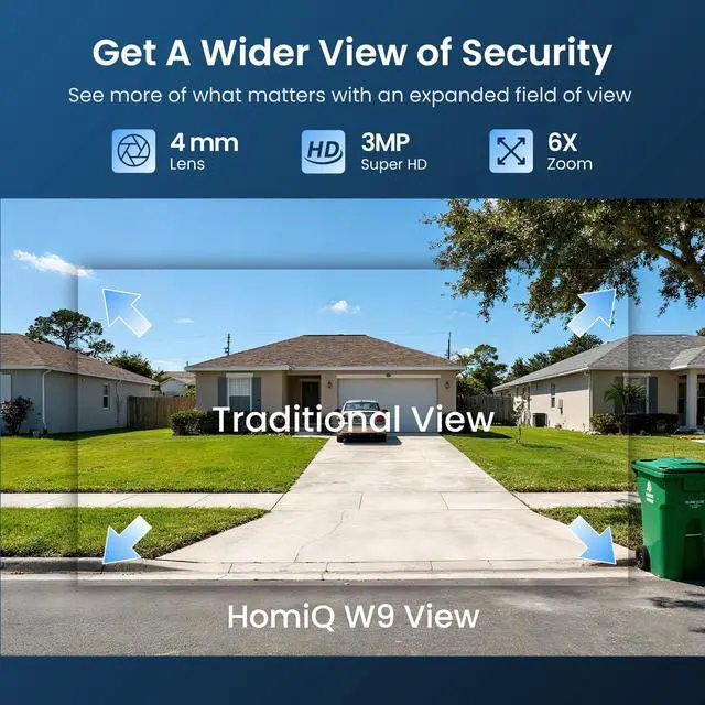 Alt view image 6 of 6 - Window Security Camera 3MP 2K, Indoor WiFi Cameras 2.4GHz/5GHz with Colorvue AI Color Night Vision, Person Detection with Auto-Focus, 24/7 Recording Compatible with Alexa & Google Home