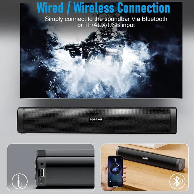 Alt view image 4 of 6 - Portable Long bar Speaker, Bluetooth Wireless Speaker, Powerful Speaker for Home Use, Outdoor Parties, Beach, and Travel