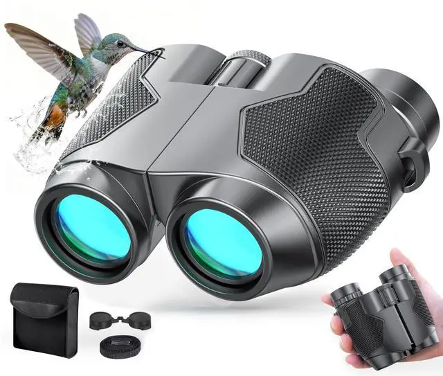 Main image of Binoculars 12x25 for Adults Night Vision Binoculars Compact Binoculars for Soccer Games Waterproof Binocular Wide Field of View for Sporting Events,Bird Watching,Hiking,Hunting,Concert