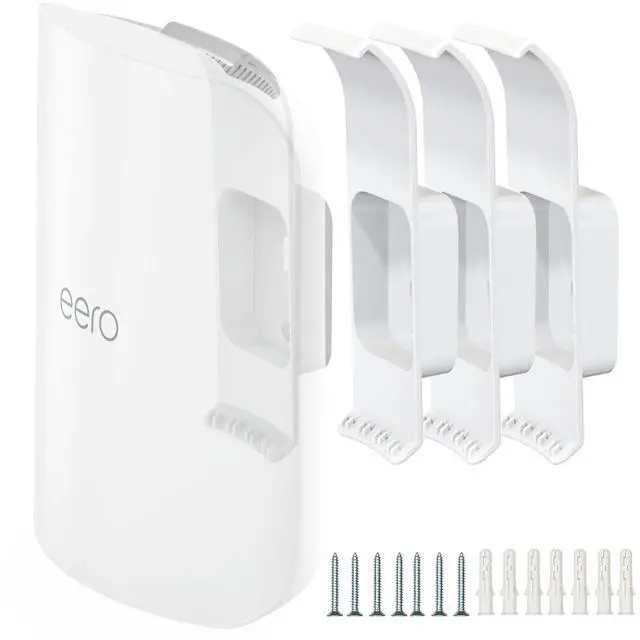 Main image of Wall Mount Bracket for eero Pro 7 Router (3 Pack) | Screw-Mounted, Easy Installation, Space-Saving, Hidden Cable management, Neat and Tidy Mounting, Compatible with eero Pro 7